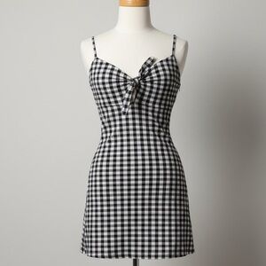 Antistar Black and White Checkered Minidress